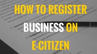 ECitizen Business Registration How to Register your Business 2018 [upl. by Ahseirej801]