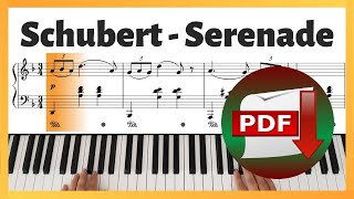 Schubert  Serenade D957 No4 Ständchen Easy Piano Sheet Music  Piano Tutorial [upl. by Mellicent]