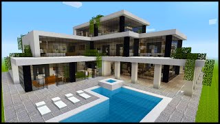 Minecraft How to Build a Modern Mansion  PART 1 [upl. by Cattima400]