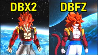 Gogeta  All Forms amp Attacks  DBFZ vs DBXV2 SSJ4SSGSSSSJ [upl. by Luigi]