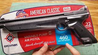 Crosman 1322 Review 22 caliber air pistol shooting test pellet gun [upl. by Carper]