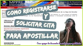 PASO a PASO Como REGISTRARSE y SOLICITAR Cita para APOSTILLAR [upl. by Asilef]