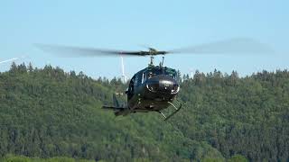 Bundeswehr  TrspHubschrRgt 30  Landung Joker 09  Bell UH1D  7128  Segelflugplatz Hornberg [upl. by Leventis]