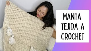 Manta tejida a crochet  Para principiantes [upl. by Troth]