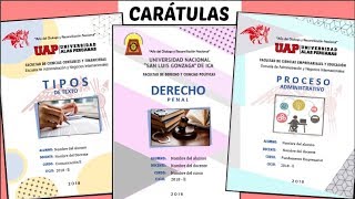 CARÁTULAS EN WORD 4 Diseños  TUTORIAL fácil paso a paso  Shirlhy [upl. by Caressa]