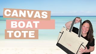 Canvas Boat Tote  ThirtyOne [upl. by Derdlim626]