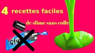 4 recettes de slime sans colle facile à faire [upl. by Koeninger]