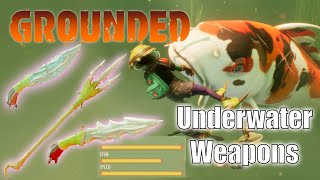 Grounded  How to craft TridentBone DaggerPebblet Dagger  Underwater Weapons Guide [upl. by Kcirde912]