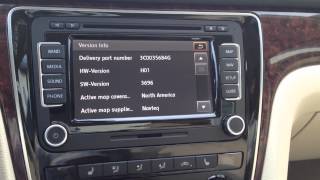 How to find the firmware number on RNS 510 navigation system for Volkswagen [upl. by Irehs]