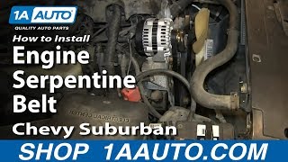 How to Replace Serpentine Belt 0006 Chevy Suburban [upl. by Glanti]