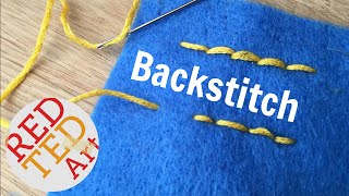 Backstitch How To  Basic Sewing Embroidery amp Hand Sewing [upl. by Hcurob15]