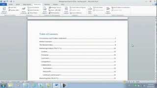 How to insert page numbers and a table of contents using Microsoft Word 2010 [upl. by Gibrian]