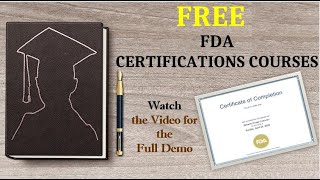 FDA’s FREE CERTIFICATION COURSES  PHARMA PORTAL [upl. by Laitselec805]