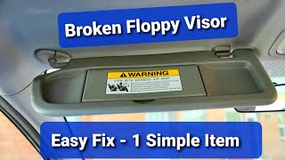 How To Fix Sun Visor  Broken Floppy  Binder Clip [upl. by Anhavas724]