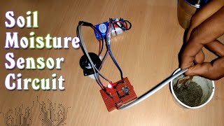 How to Make Soil Moisture Sensor Circuit [upl. by Ynnavoj]