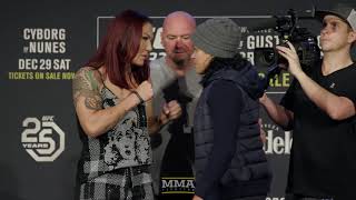 UFC 232 Cris Cyborg vs Amanda Nunes Staredown  MMA Fighting [upl. by Farrell]