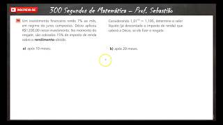 MATEMÁTICA FINANCEIRA  Exercício 36  Rendimento de Investimento [upl. by Narak]