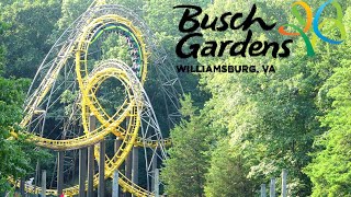 Busch Gardens Williamsburg Full Park Walk Through with The Legend [upl. by Ennasirk870]