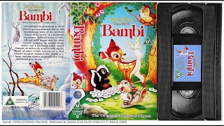 Bambi 1st March 1994 UK VHS [upl. by Hotze]