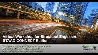 STAAD Pro CONNECT Edition  Virtual Workhop for Structural Engineers [upl. by Naujud]