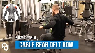 Cable Rear Delt Row  How to Target Rear Delts in a Row [upl. by Mikeb]