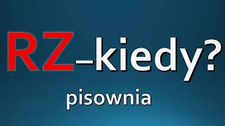 RZ  zasady pisowni ORTOGRAFIA [upl. by Winne]