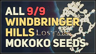 All 9 Windbringer Hills Mokoko Seed Locations Lost Ark [upl. by Seaden]