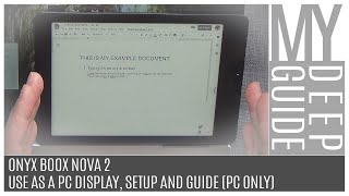 Onyx Boox Nova 2  Use As A PC Display Setup And Guide PC Only [upl. by Bradly]