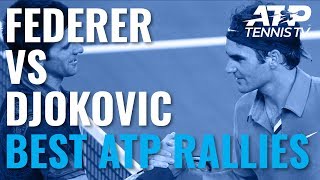 Roger Federer vs Novak Djokovic Best ATP Rallies Ever [upl. by Tenn]