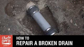 How to Repair a Broken Clay Drainage Pipe [upl. by Atiluap]