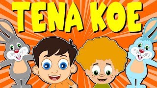 Tena koe  Maori Hello Song with Lyrics  Waiata tamariki [upl. by Cassondra]