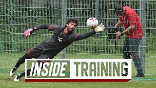 Inside Training Brilliant goalkeepers session and fastpaced finishing [upl. by Annaihr308]