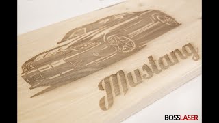 Wood Laser Engraving Machine  Boss Laser LS2440 [upl. by Nimsay295]