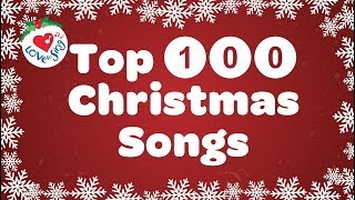 Top 100 Christmas Songs and Carols Playlist with Lyrics 🎅 Best Christmas Songs 🎄 [upl. by Nilat]