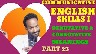 Denotative and connotative meanings  Lesson 23 [upl. by Navis]