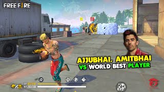 Ajjubhai94 and Amitbhai vs World Best Player Clash Squad OverPower Gameplay  Garena Free Fire [upl. by Nierman]