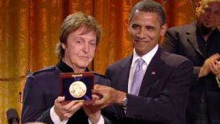 President Obama Honors Paul McCartney [upl. by Eniahs]