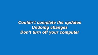 FIX Couldnt complete the Updates Undoing changes Windows 10 [upl. by Naleek85]