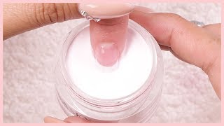 French Tip Nail Tutorial Using Dip Powder [upl. by Grani]