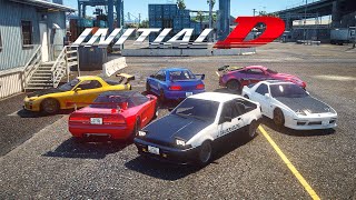 GTA 5  Initial D Cars Showcase  Los Santos Tuners [upl. by Marquet]