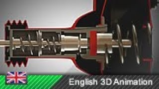 Vacuum brake booster  How it works Animation [upl. by Htenek]