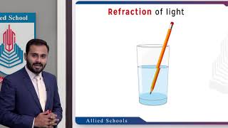 Class 10  Physics  Chapter 12  Lecture 4 Refraction of Light  Allied Schools [upl. by Aihseken]