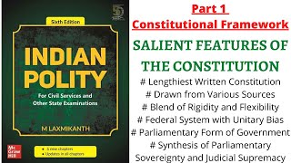 V5 Salient Features of Indian Constitution Part 1 Indian Polity [upl. by Essa]