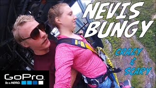 Nevis Bungy Jump GoPro  CRAZY amp SCARY [upl. by Ferretti]