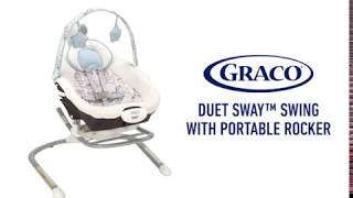 Graco® Duet Sway™ Swing with Portable Rocker [upl. by Ynaffet]