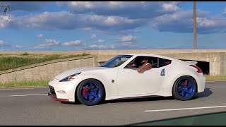 CLEAN 370Z NISMO TE37s  MOTORDYNE EXHAUST SOUND [upl. by Stutzman]