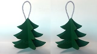 Weihnachten basteln DIY Weihnachtsbaum falten Weihnachtsdeko Weihnachtsschmuck Christbaumschmuck [upl. by Leirbaj845]