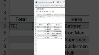 Excel  FRACTIONNERTEXTE [upl. by Hun390]