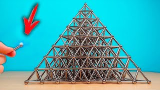 HICE UNA PIRAMIDE GIGANTE DE 1000 IMANES Y BOLAS [upl. by Dnalyaw]