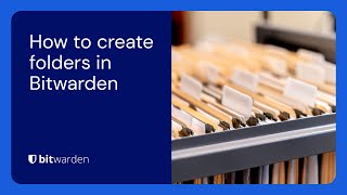 How to create folders in Bitwarden [upl. by Kellby]